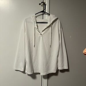 White Hooded Pullover